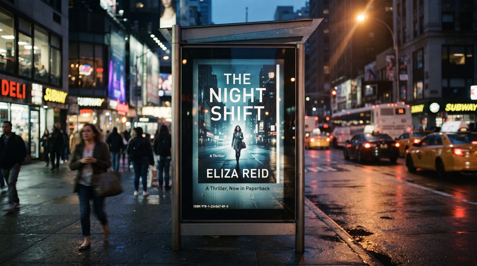 An Atlas Publishers author's book featured on a city billboard
